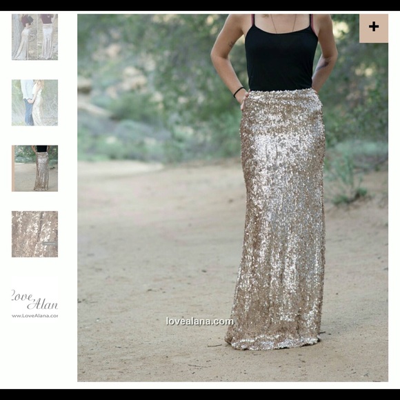 Custom made maxi sequin skirt, size XS - Picture 1 of 5